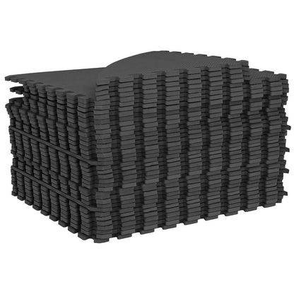 vidaXL Pool Ground Mat 36 pcs Ø 350 cm Round EVA Foam Black
