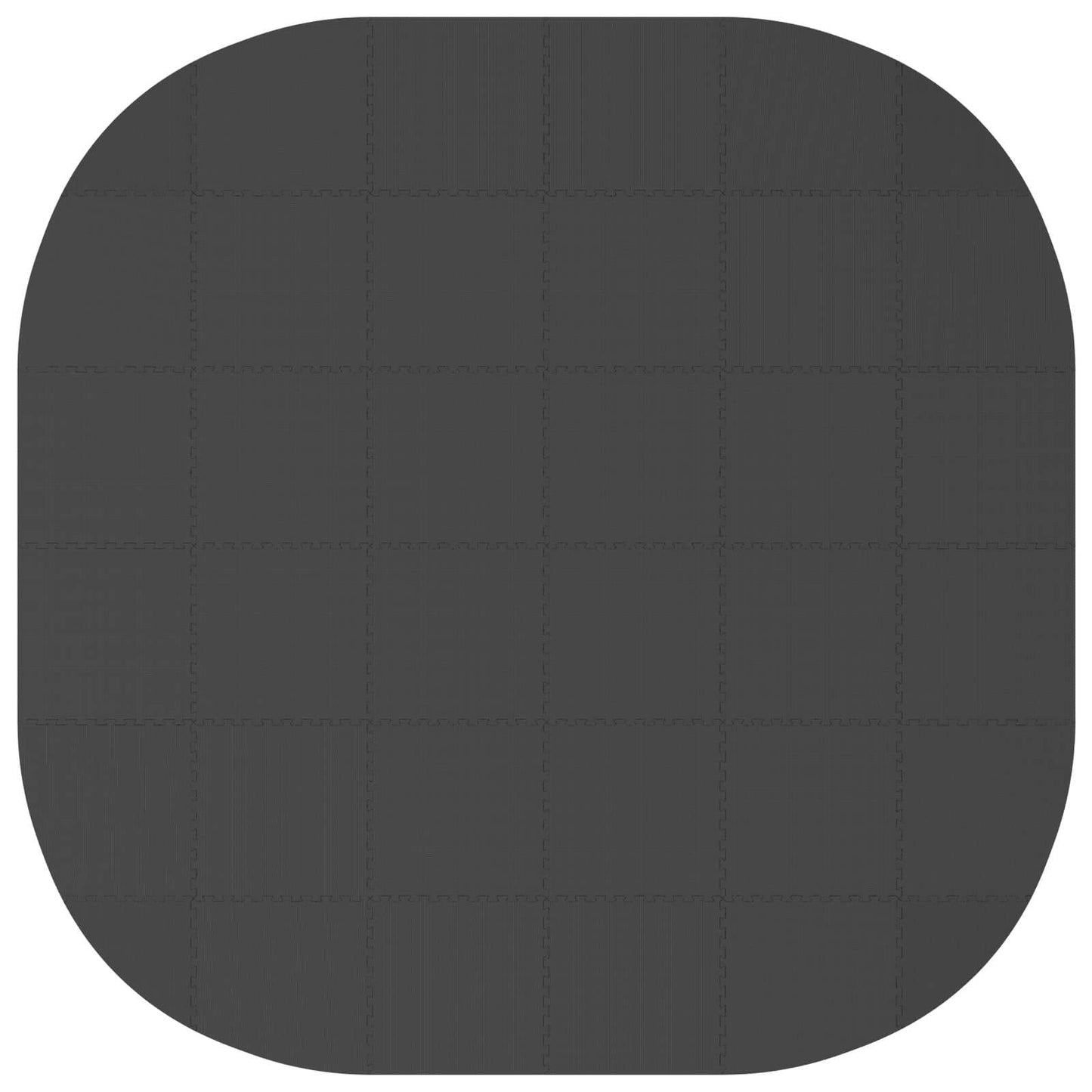 vidaXL Pool Ground Mat 36 pcs Ø 350 cm Round EVA Foam Black