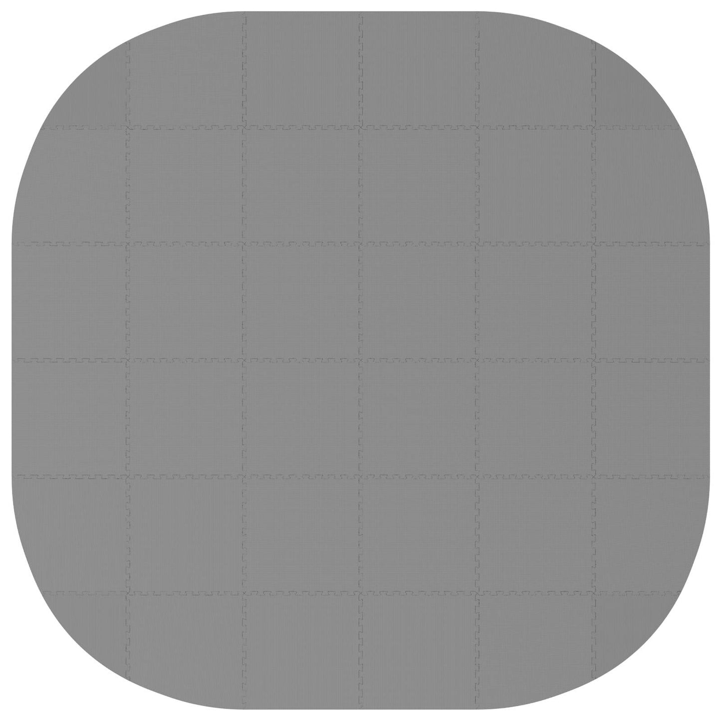 vidaXL Pool Ground Mat 36 pcs Ø 350 cm Round EVA Foam Grey
