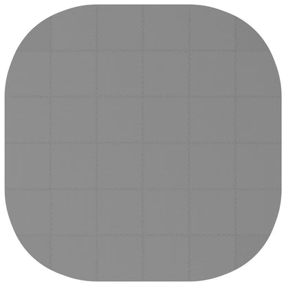 vidaXL Pool Ground Mat 36 pcs Ø 350 cm Round EVA Foam Grey