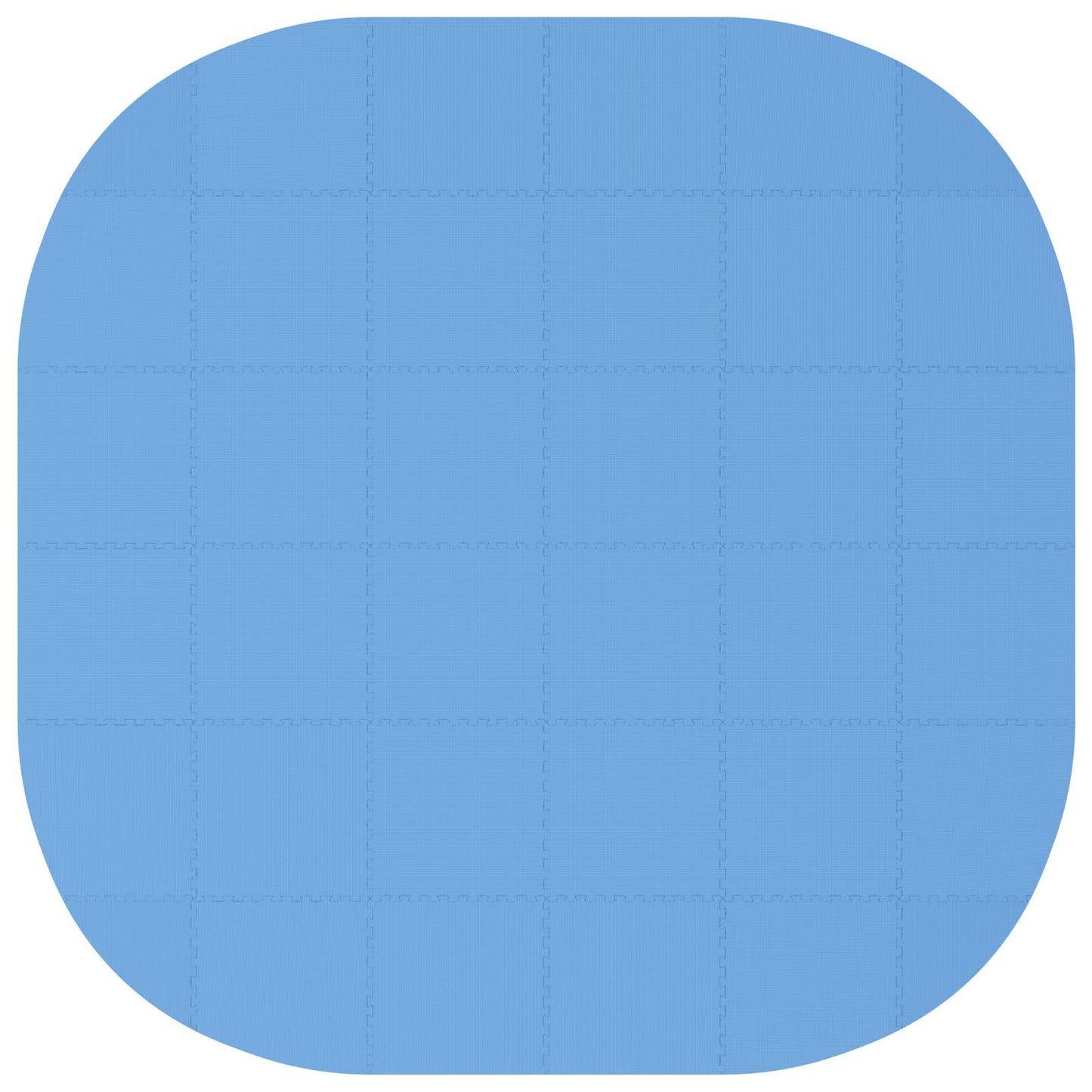 vidaXL Pool Ground Mat 36 pcs Ø 350 cm Round EVA Foam Blue