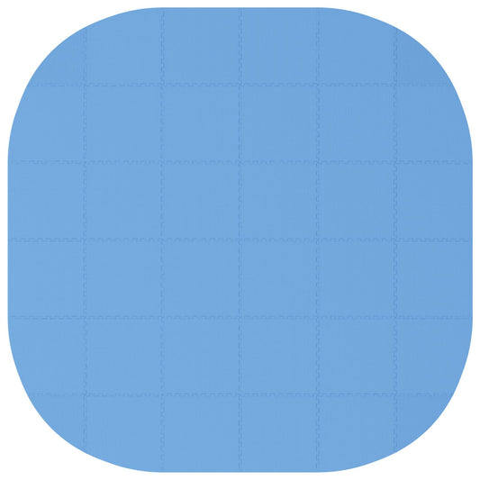 vidaXL Pool Ground Mat 36 pcs Ø 350 cm Round EVA Foam Blue