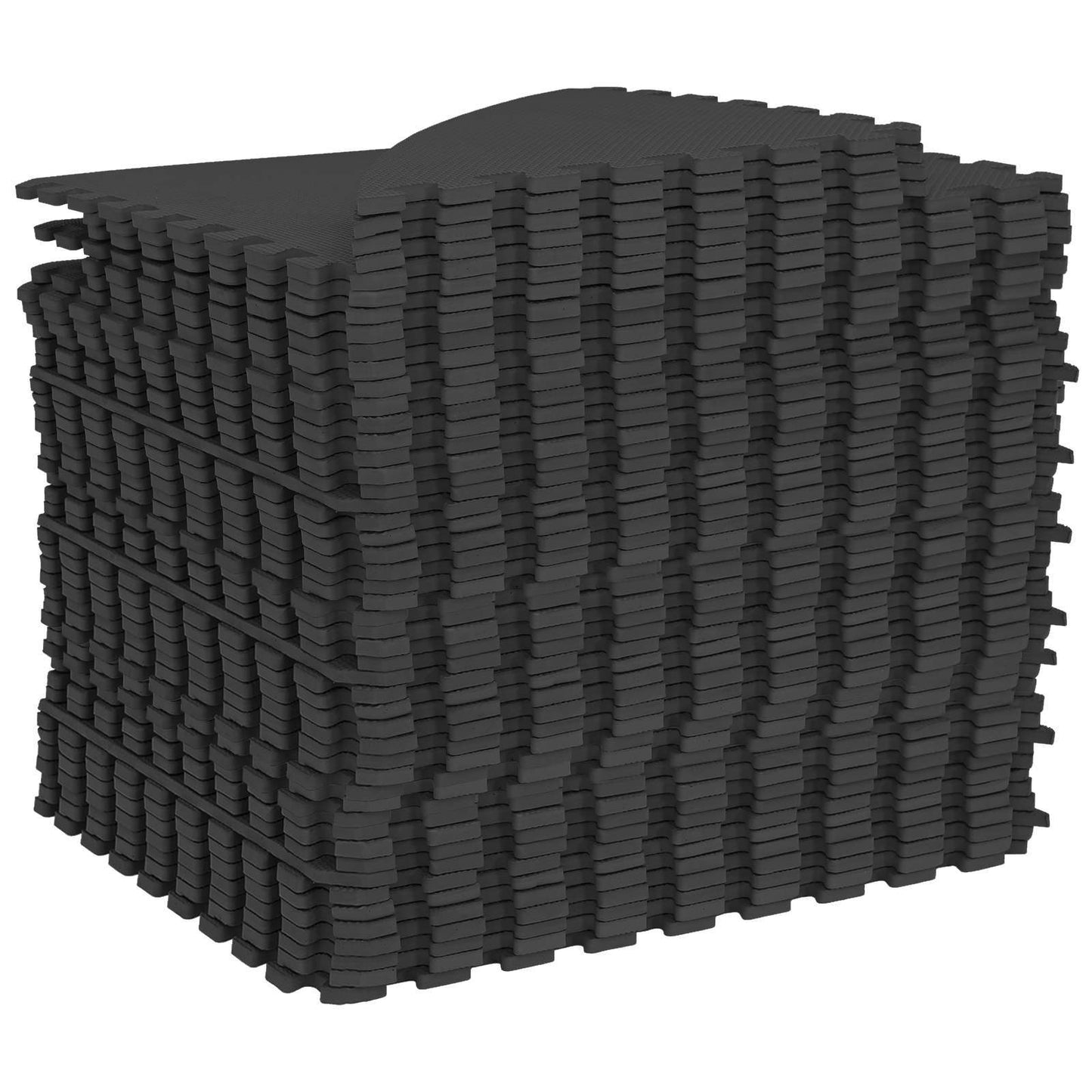 vidaXL Pool Ground Mat 49 pcs Ø 408 cm Round EVA Foam Black