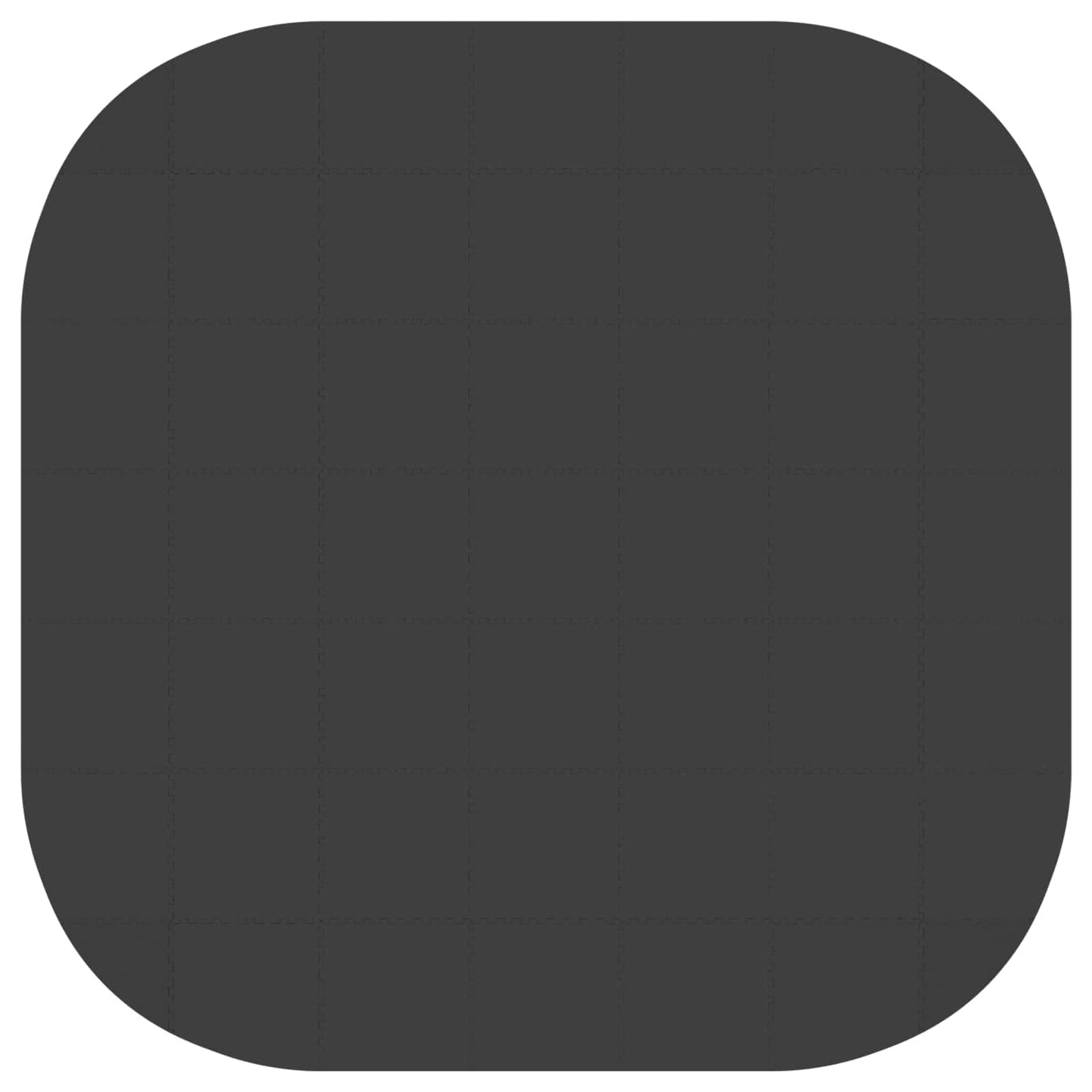 vidaXL Pool Ground Mat 49 pcs Ø 408 cm Round EVA Foam Black