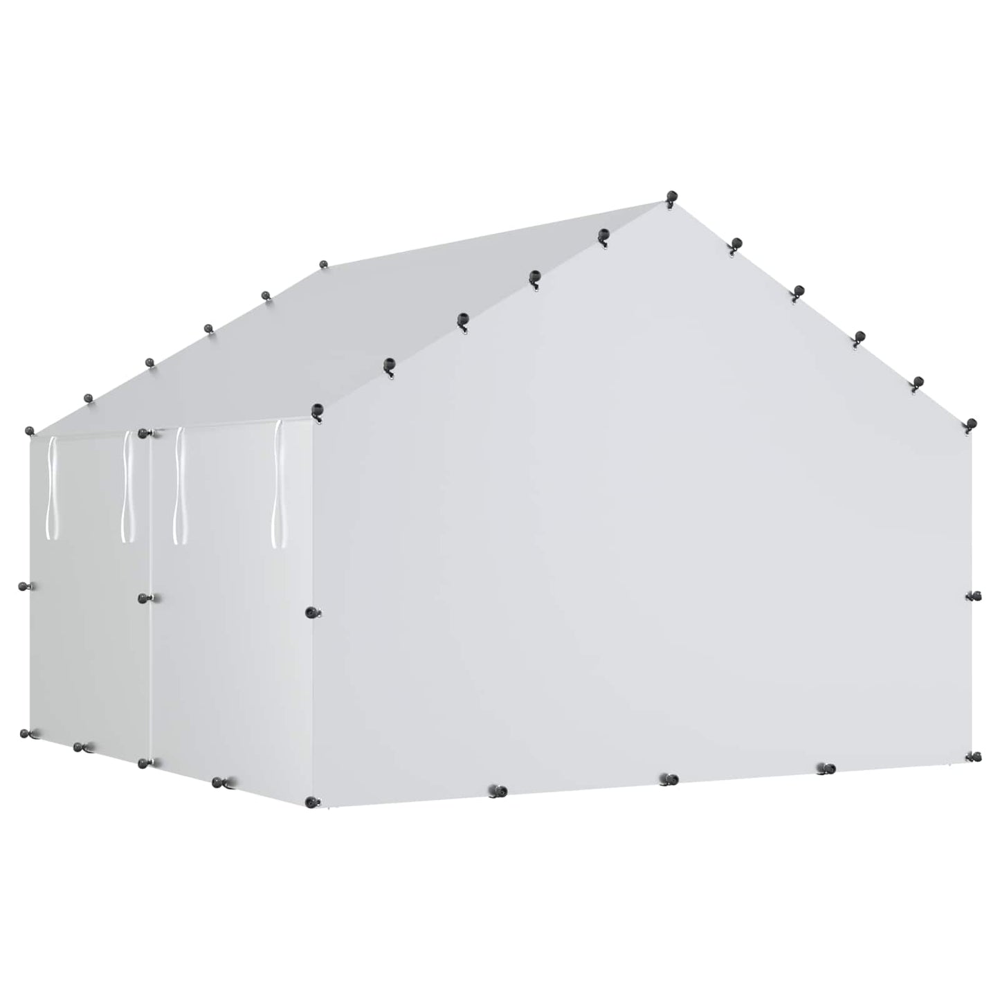 vidaXL Chicken Coop with Roof Silver 200 x 200 x 150 cm