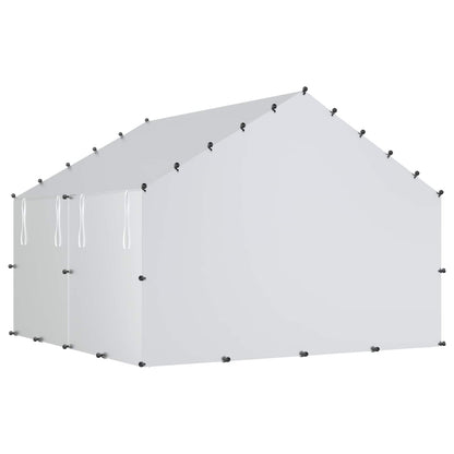 vidaXL Chicken Coop with Roof Silver 200 x 200 x 150 cm
