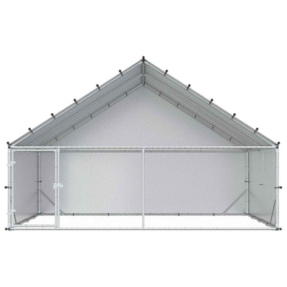 vidaXL Chicken Coop with Roof Silver 300 x 200 x 190 cm