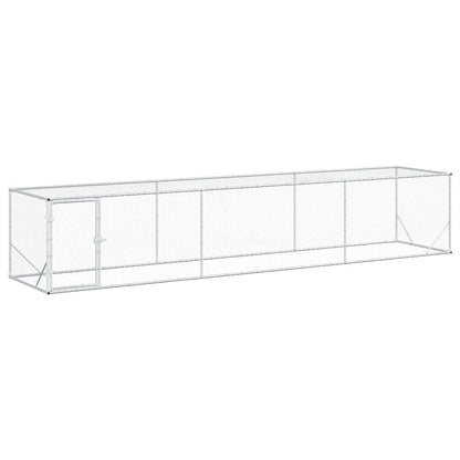 vidaXL Chicken Yard Silver 500 x 100 x 100 cm Galvanised Steel