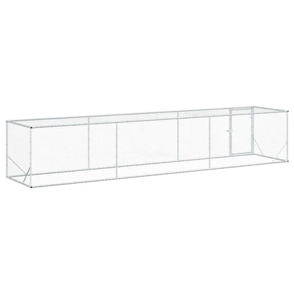 vidaXL Chicken Yard Silver 500 x 100 x 100 cm Galvanised Steel