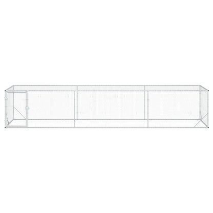 vidaXL Chicken Yard Silver 500 x 100 x 100 cm Galvanised Steel