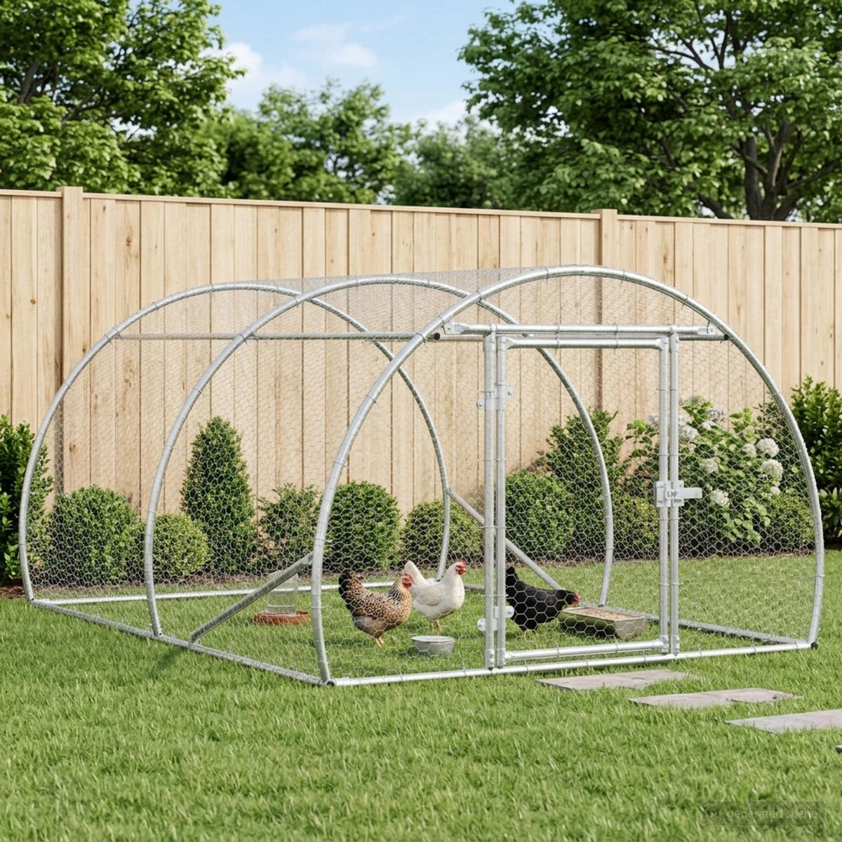 vidaXL Chicken Coop Silver 200 x 150 x 100 cm Galvanised Steel