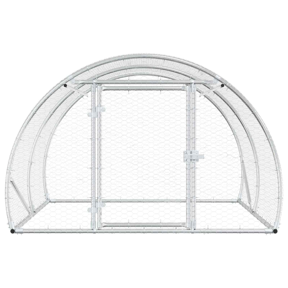 vidaXL Chicken Coop Silver 200 x 150 x 100 cm Galvanised Steel