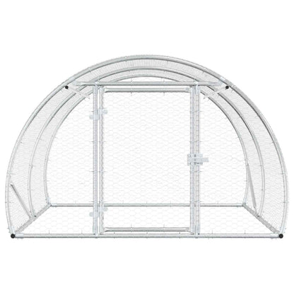vidaXL Chicken Coop Silver 200 x 150 x 100 cm Galvanised Steel