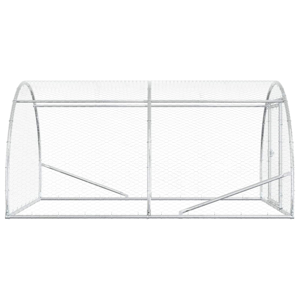 vidaXL Chicken Coop Silver 200 x 150 x 100 cm Galvanised Steel