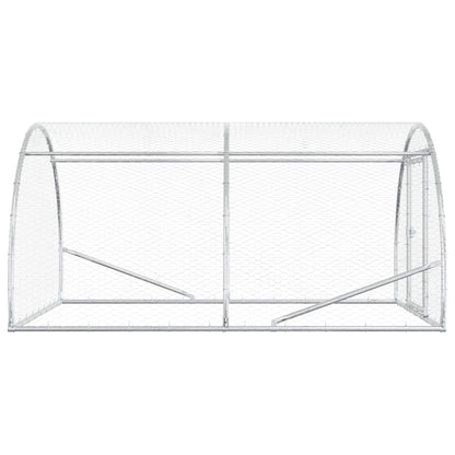 vidaXL Chicken Coop Silver 200 x 150 x 100 cm Galvanised Steel
