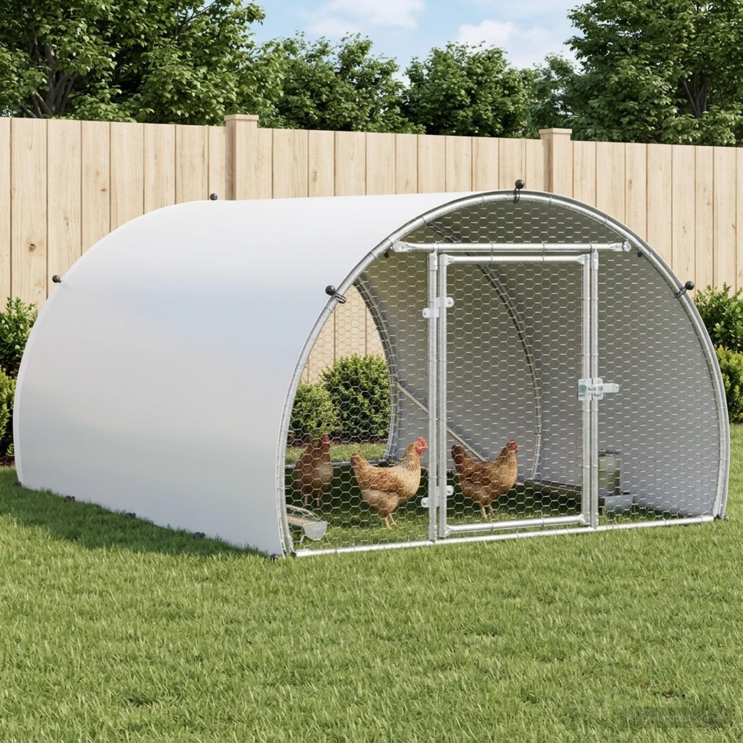 vidaXL Chicken Coop Silver 200 x 150 x 100 cm Galvanised Steel