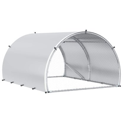 vidaXL Chicken Coop Silver 200 x 150 x 100 cm Galvanised Steel