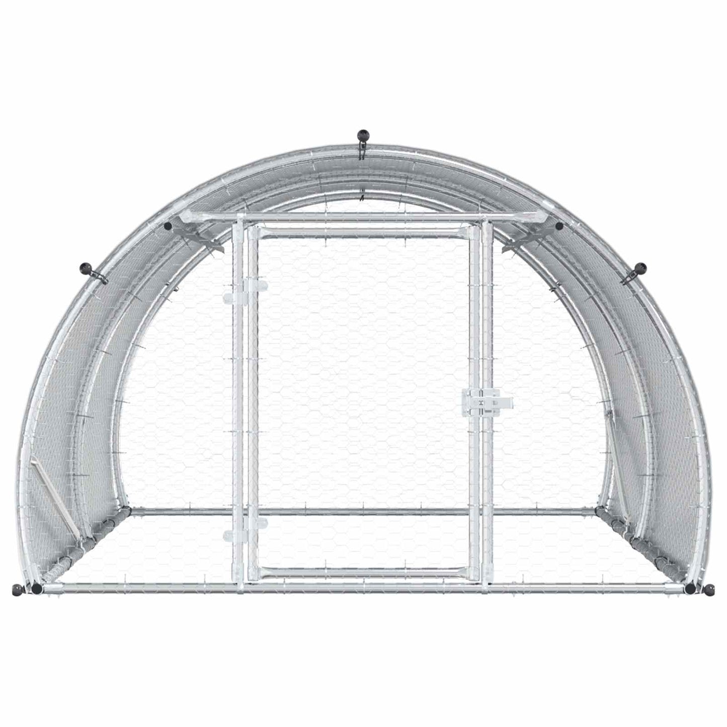 vidaXL Chicken Coop Silver 200 x 150 x 100 cm Galvanised Steel