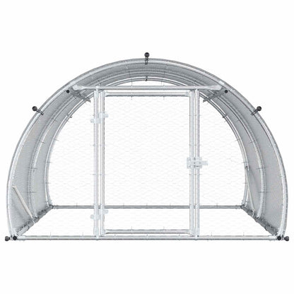 vidaXL Chicken Coop Silver 200 x 150 x 100 cm Galvanised Steel