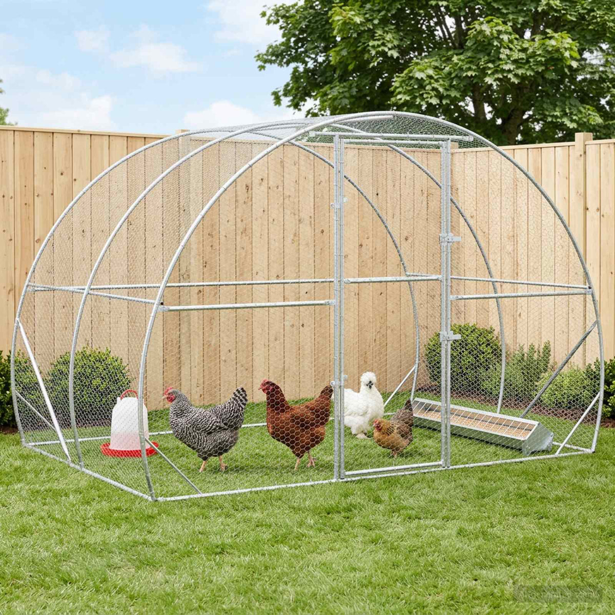 vidaXL Chicken Coop Silver 200 x 300 x 200 cm Galvanised Steel