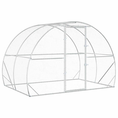 vidaXL Chicken Coop Silver 200 x 300 x 200 cm Galvanised Steel
