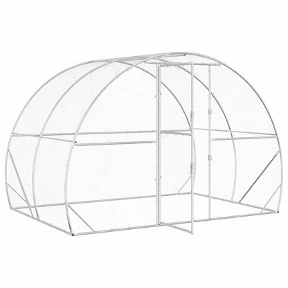 vidaXL Chicken Coop Silver 200 x 300 x 200 cm Galvanised Steel
