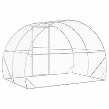 vidaXL Chicken Coop Silver 200 x 300 x 200 cm Galvanised Steel