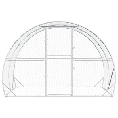 vidaXL Chicken Coop Silver 200 x 300 x 200 cm Galvanised Steel