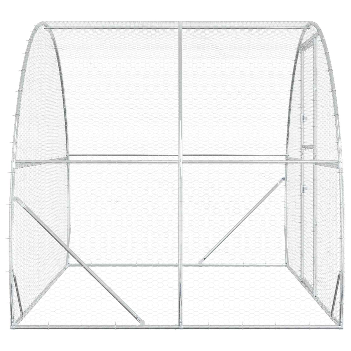 vidaXL Chicken Coop Silver 200 x 300 x 200 cm Galvanised Steel