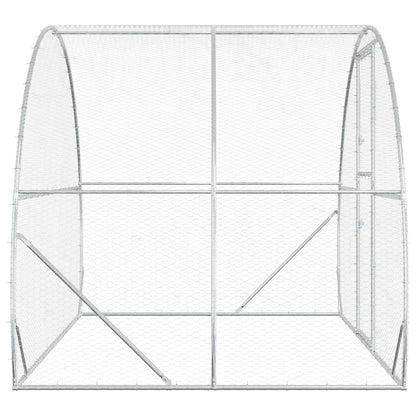 vidaXL Chicken Coop Silver 200 x 300 x 200 cm Galvanised Steel