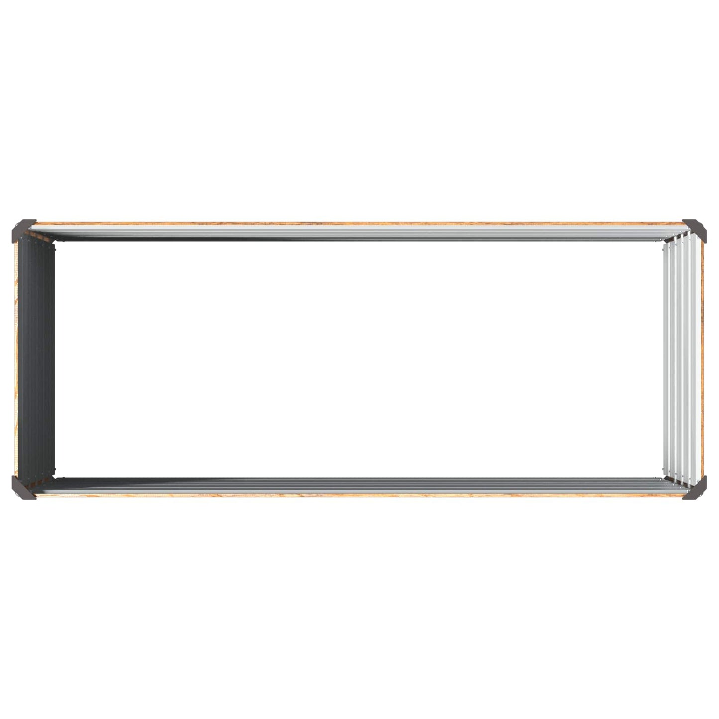vidaXL Raised Garden Bed Wood Brown 100 x 40 x 55 cm cold-rolled steel