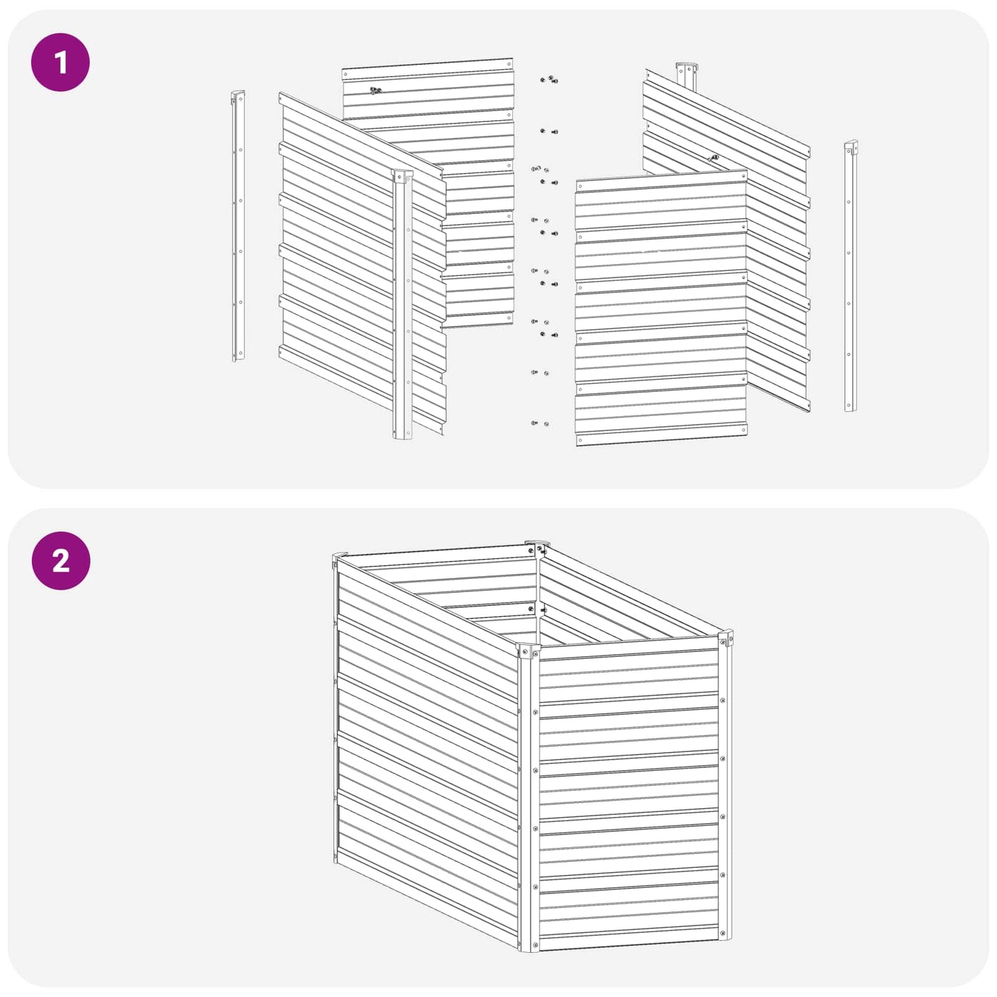 vidaXL Raised Garden Bed Green 100 x 40 x 55 cm cold-rolled steeel
