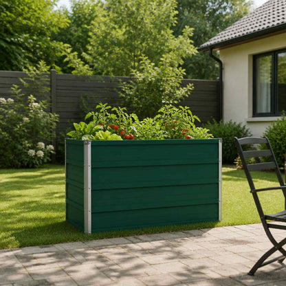 vidaXL Raised Garden Bed Green 100 x 40 x 55 cm cold-rolled steeel
