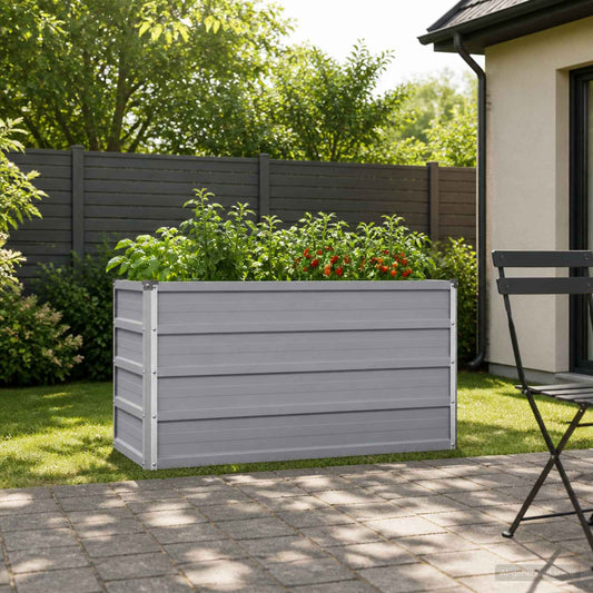 vidaXL Raised Garden Bed Grey 100 x 40 x 55 cm cold-rolled steel