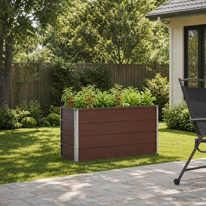 vidaXL Raised Garden Bed Brown 100 x 40 x 55 cm cold-rolled steel