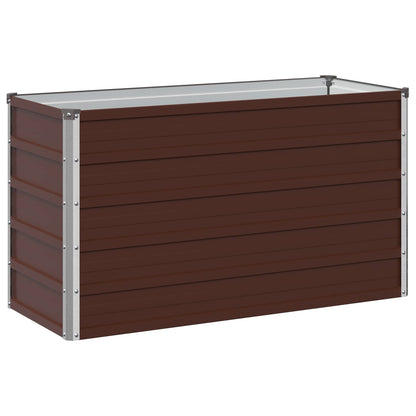 vidaXL Raised Garden Bed Brown 100 x 40 x 55 cm cold-rolled steel
