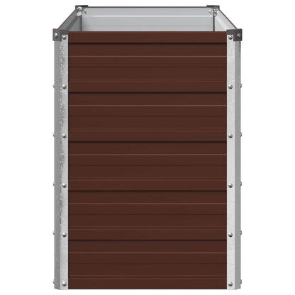 vidaXL Raised Garden Bed Brown 100 x 40 x 55 cm cold-rolled steel