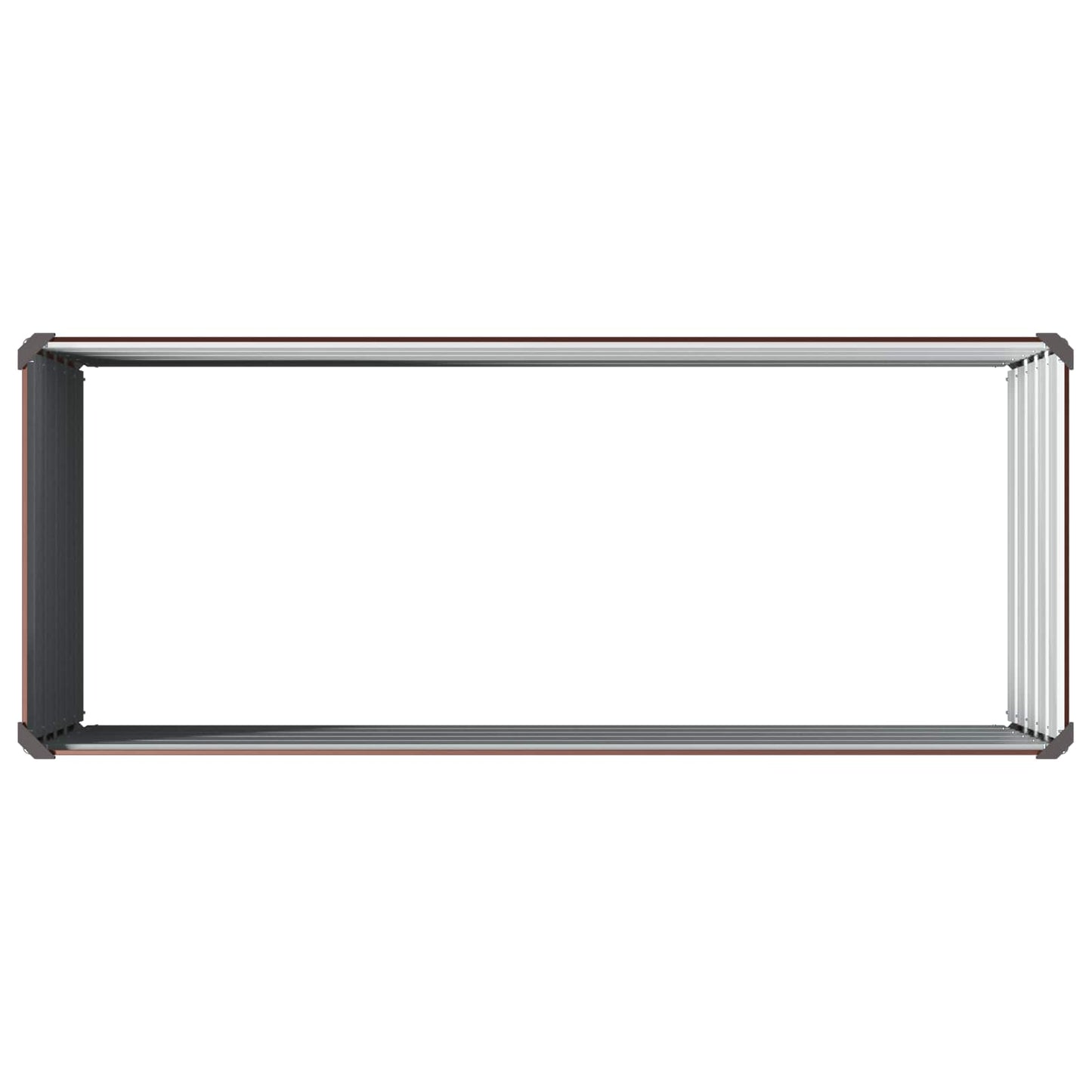 vidaXL Raised Garden Bed Brown 100 x 40 x 55 cm cold-rolled steel