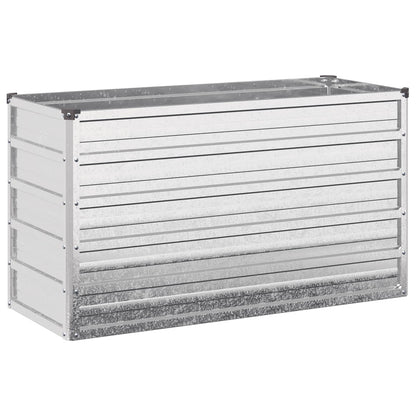 vidaXL Raised Garden Bed Silver 100 x 40 x 55 cm galvanized