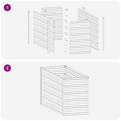 vidaXL Raised Garden Bed Rusty 100 x 40 x 55 cm corton