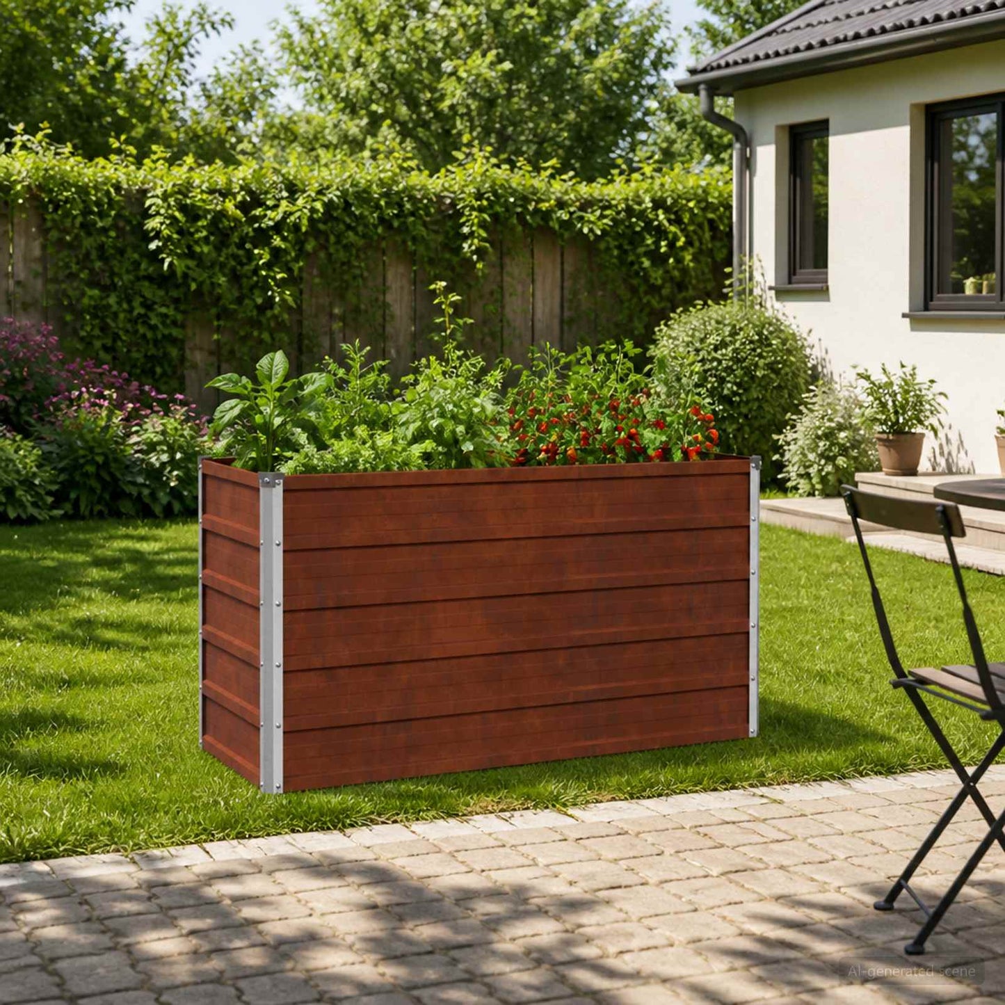 vidaXL Raised Garden Bed Rusty 100 x 40 x 55 cm corton