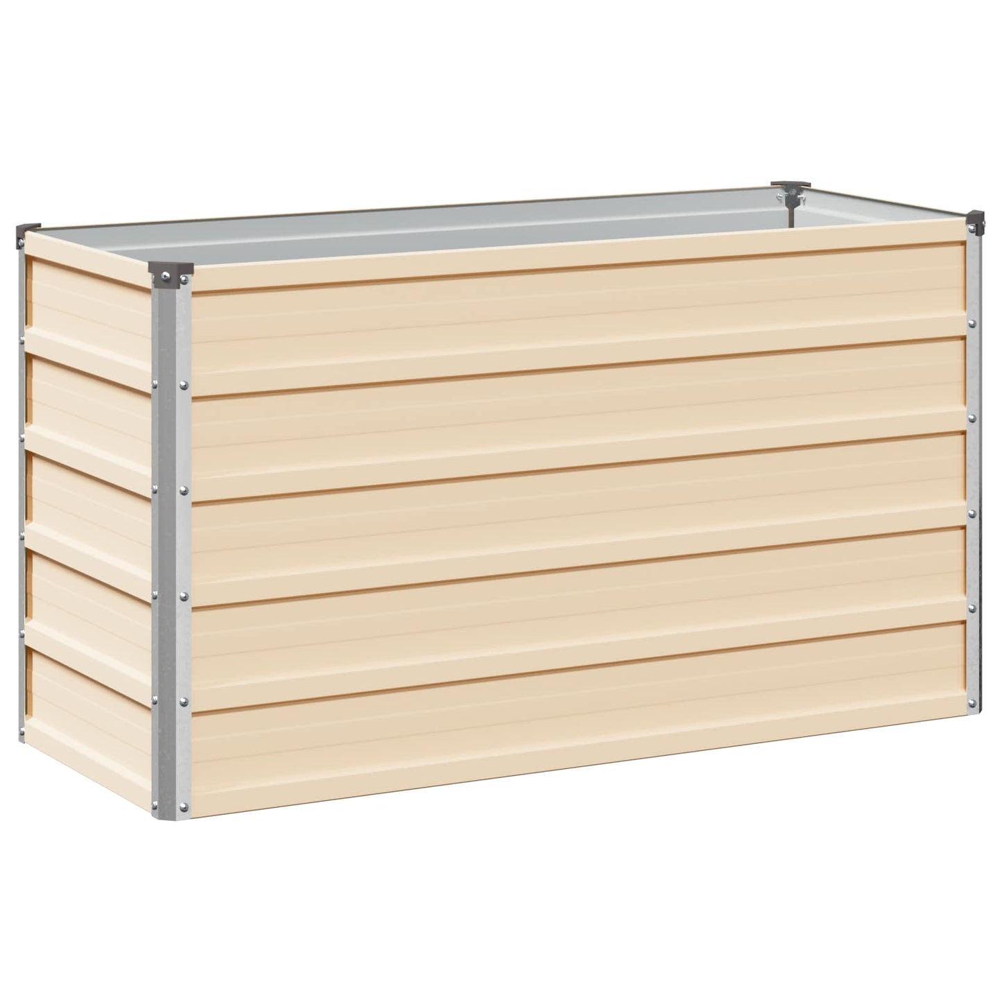 vidaXL Raised Garden Bed Ivory 100 x 40 x 55 cm cold-rolled steel