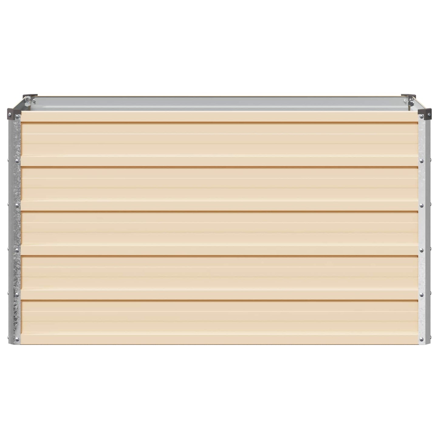 vidaXL Raised Garden Bed Ivory 100 x 40 x 55 cm cold-rolled steel