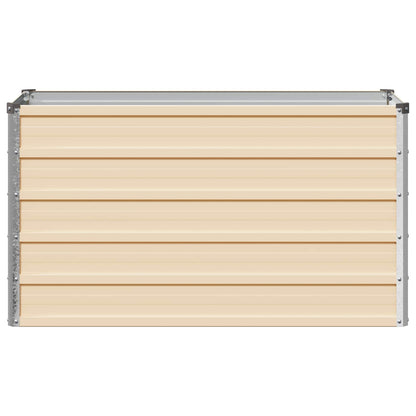 vidaXL Raised Garden Bed Ivory 100 x 40 x 55 cm cold-rolled steel
