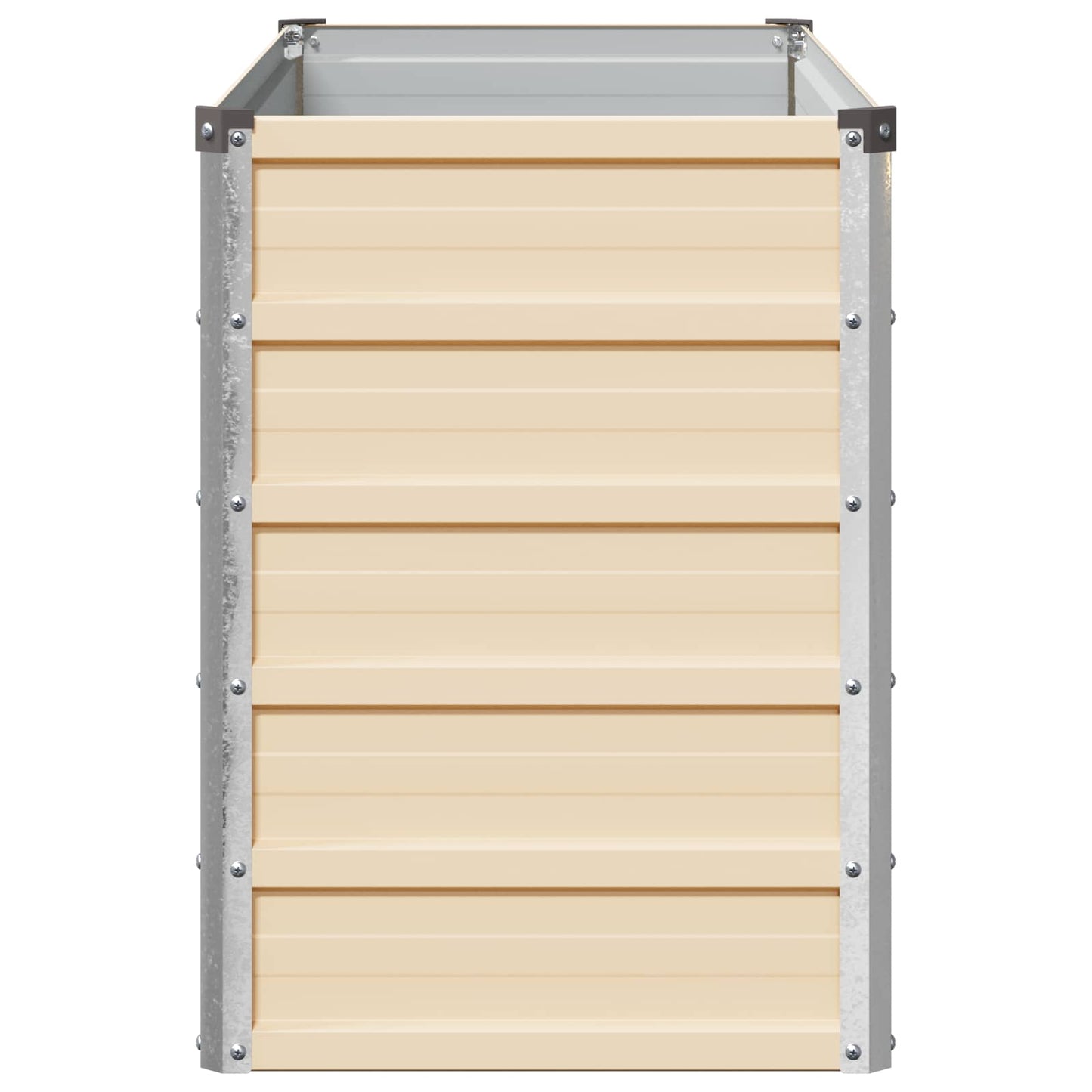vidaXL Raised Garden Bed Ivory 100 x 40 x 55 cm cold-rolled steel