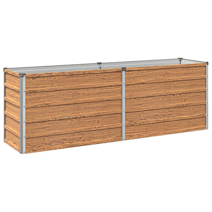 vidaXL Raised Garden Bed Wood Brown 160 x 40 x 55 cm cold-rolled steel