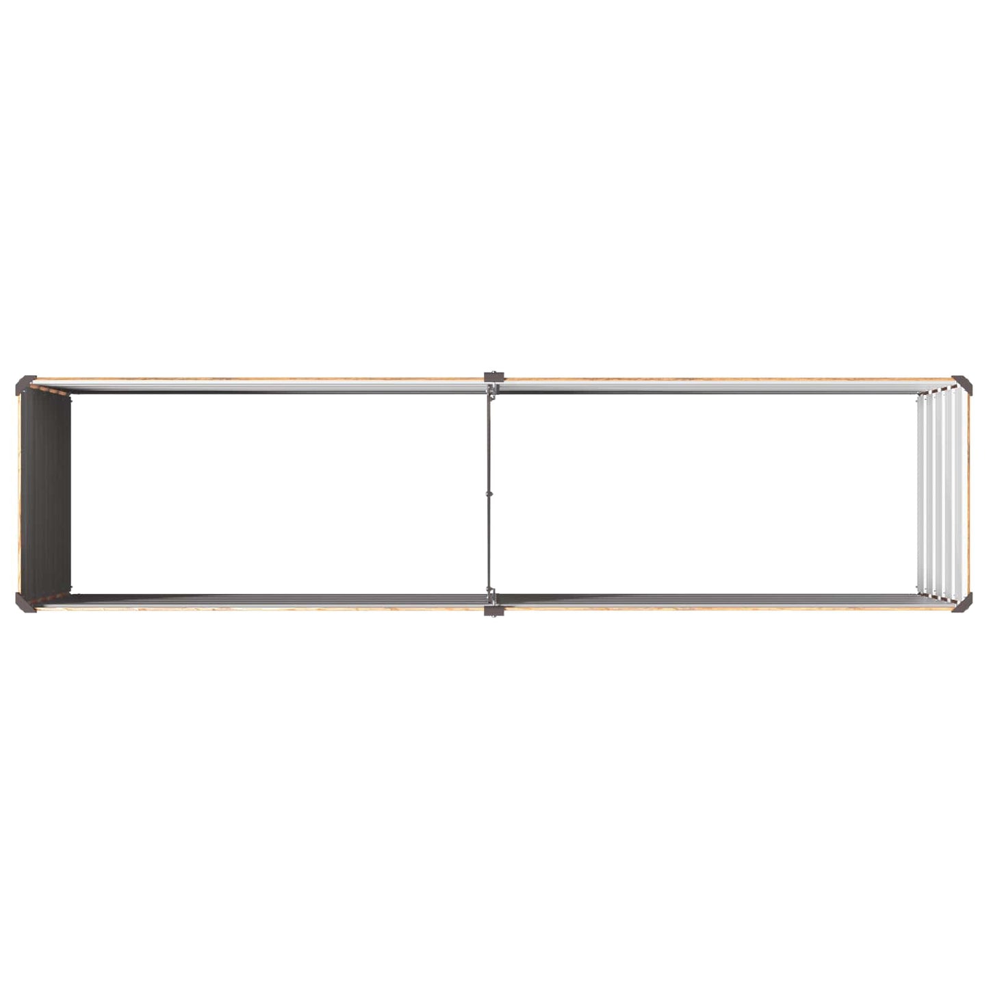 vidaXL Raised Garden Bed Wood Brown 160 x 40 x 55 cm cold-rolled steel
