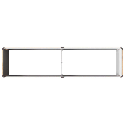 vidaXL Raised Garden Bed Wood Brown 160 x 40 x 55 cm cold-rolled steel