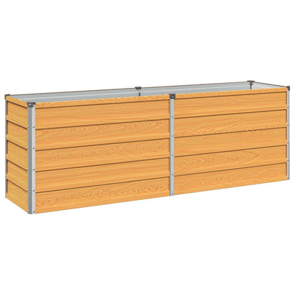 vidaXL Raised Garden Bed Natural 160 x 40 x 55 cm cold-rolled steel