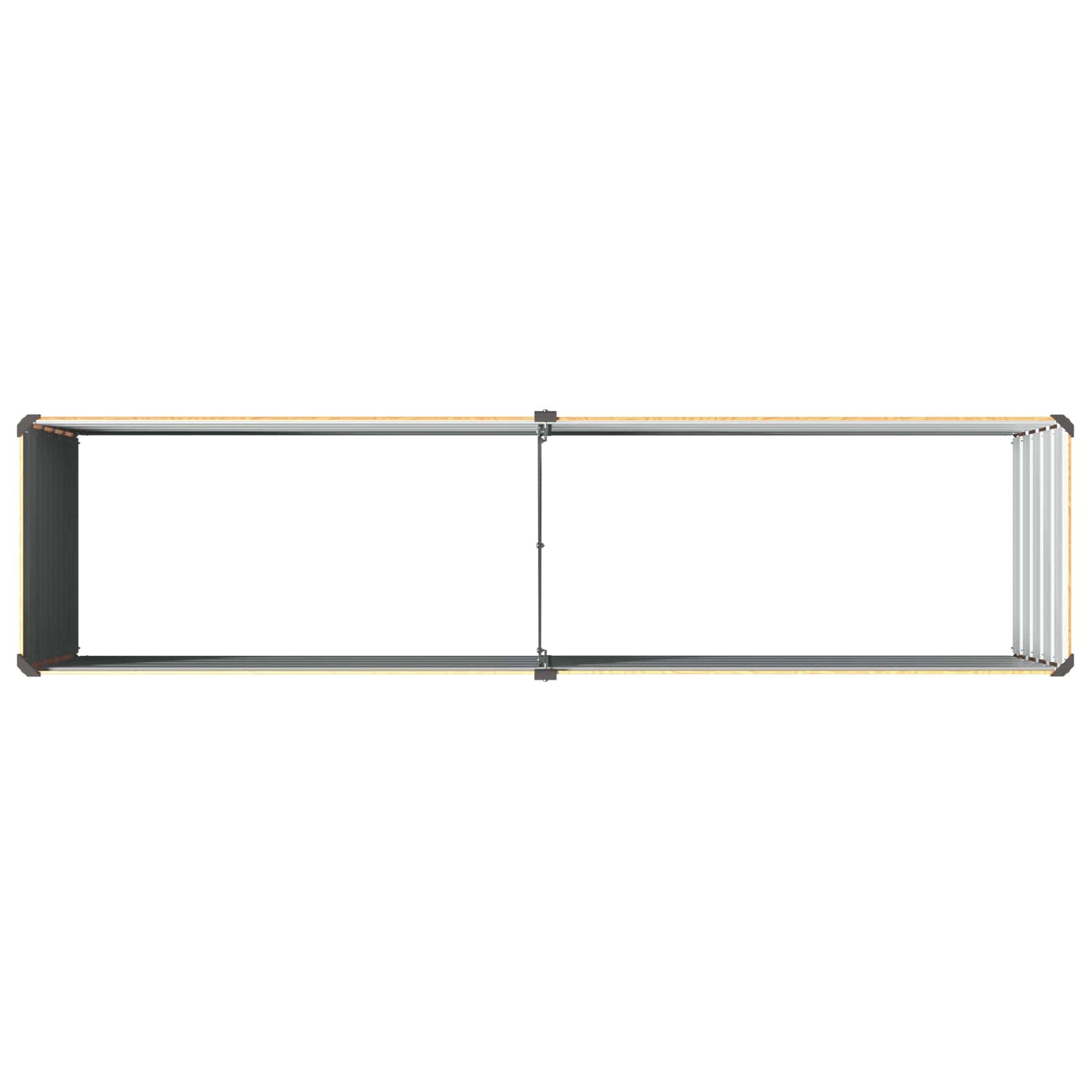 vidaXL Raised Garden Bed Natural 160 x 40 x 55 cm cold-rolled steel